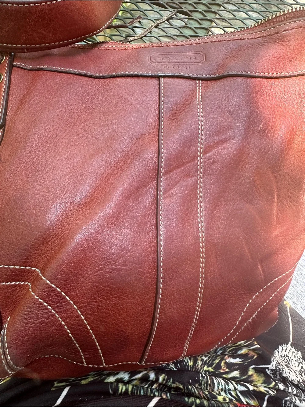 Coach Bleeker Red/Brownish Leather Shoulder Bag with Adjustable Strap GUC - Picture 14 of 14